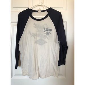 Obey baseball tee
